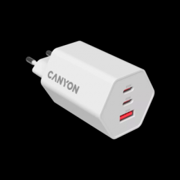 CANYON Charger HEXAGON 65 GaN 65W 2xPD 1xQC EU White