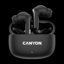 CANYON In-Ear Kopfhörer OnGo 9, Black Bluetooth 5.3, Umgebungsgeräuschunterdrückung, Vier Mikrofone