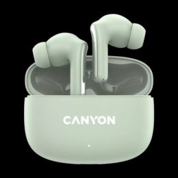 CANYON In-Ear Kopfhörer OnGo 9, Green Bluetooth 5.3, Umgebungsgeräuschunterdrückung, Vier Mikrofone