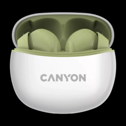 CANYON In-Ear Kopfhörer TWS-5, Green Bluetooth 5.3, Berührungssteuerung, Ladeeingang: USB-C