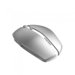 CHERRY Gentix BT - Bluetooth Maus mit Multi-Device Funktion für bis zu 3 Endgeräte, AES-128- Verschlüsselung, Frosted Silver