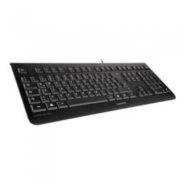 CHERRY KC 1000 Tastatur Schwarz US-Englisch mit EURO Symbol ultraflach, USB, kabelgebunden, Office Keyboard
