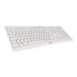 CHERRY KC 1000 Tastatur Weiß / Grau ultraflach, USB, kabelgebunden, Office Keyboard
