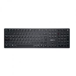 CHERRY KW X ULP, Ultraflache mechanische Tastatur, Kabel B-Ware Multi-Device-Tastatur für max. 4 Geräte, CHERRY MX Ultra Low Profile Switche