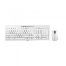 CHERRY Stream Desktop Set Recharge , kabelloses Maus & Tastatur-Set, grau-weiß