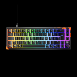 Cherry Xtrfy Tastatur K5 Pro TMR Compact, Kabelgebunden, schwarz 65%-Design, Hot-swappable CHERRY MK Crystal Magnet-Schalter, Strip-LED-ARGB-Beleuchtu