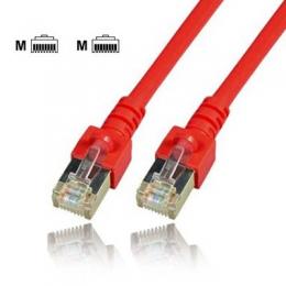 Communik - Cat.5e Patchkabel RJ45, SF/UTP (S-FTP), 0,5 Meter, Farbe rot, pvc