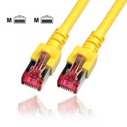 Communik - Cat.6 Patchkabel RJ45, S/FTP (PIMF), 0,15 Meter, Farbe gelb, halogenfrei