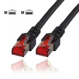 Communik - Cat.6 Patchkabel RJ45, S/FTP (PIMF), 0,15 Meter, Farbe schwarz, halogenfrei