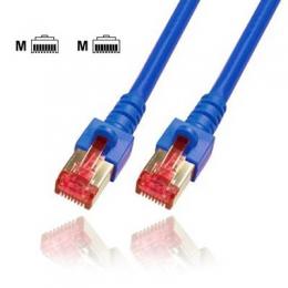 Communik - Cat.6 Patchkabel RJ45, S/FTP (PIMF), 0,25 Meter, Farbe blau, halogenfrei