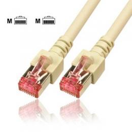 Communik - Cat.6 Patchkabel RJ45, S/FTP (PIMF), 0,25 Meter, Farbe grau, halogenfrei