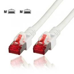 Communik - Cat.6 Patchkabel RJ45, S/FTP (PIMF), 0,25 Meter, Farbe wei, halogenfrei