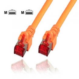 Communik - Cat.6 Patchkabel RJ45, S/FTP (PIMF), 0,5 Meter, Farbe orange, halogenfrei