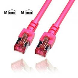 Communik - Cat.6 Patchkabel RJ45, S/FTP (PIMF), 1,5 Meter, Farbe magenta, halogenfrei