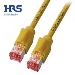 Communik - Hirose Patchkabel Cat.6A, S/FTP PIMF Draka UC900 + Hirose TM21, 1 Meter, Farbe gelb