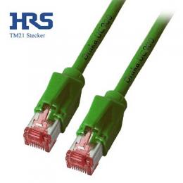 Communik - Hirose Patchkabel Cat.6A, S/FTP PIMF Draka UC900 + Hirose TM21, 1 Meter, Farbe grn