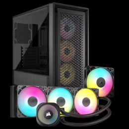 CORSAIR FRAME 4000D RS ARGB Black Water Cooling Bundle inkl. 1x CORSAIR NAUTILUS 360 RS ARGB Black & 1x CORSAIR RS120 ARGB Black