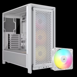 CORSAIR FRAME 4000D RS ARGB White Bundle inkl. 1x CORSAIR RS120 ARGB White