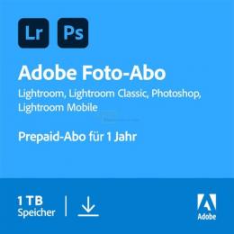Creative Cloud Foto-Abo (Photoshop + Lightroom)  ESD   1 Ger�t 1 Jahr (ML) inkl. 1TB