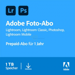 Creative Cloud Foto-Abo (Photoshop + Lightroom)  ESD   1 Gert 1 Jahr (ML) inkl. 1TB