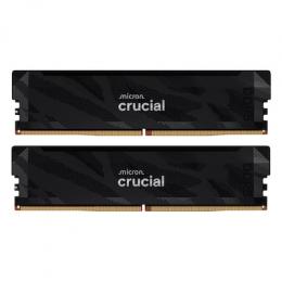 Crucial Pro OC Schwarz 32GB Kit (2x16GB) DDR5-6400 CL32 UDIMM Gaming-Arbeitsspeicher - Unterstützt Intel XMP 3.0 und AMD EXPO