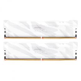 Crucial Pro OC Weiß 32GB Kit (2x16GB) DDR5-6400 CL32 UDIMM Gaming-Arbeitsspeicher - Unterstützt Intel XMP 3.0 und AMD EXPO