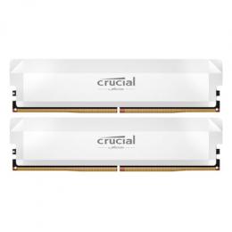 Crucial Pro OC Weiß 64GB Kit (2x32GB) DDR5-6400 CL40 UDIMM Gaming-Arbeitsspeicher - Unterstützt Intel XMP 3.0 und AMD EXPO