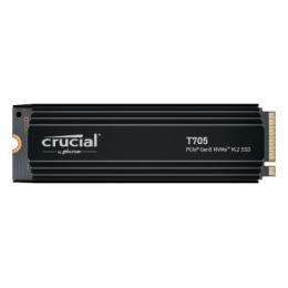 Crucial T705 SSD mit Kühlkörper 2TB M.2 PCIe Gen5 NVMe Internes Solid-State-Module