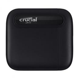 Crucial X6 Portable SSD 500GB Schwarz Externe Solid-State-Drive, USB 3.2 Gen 2x1