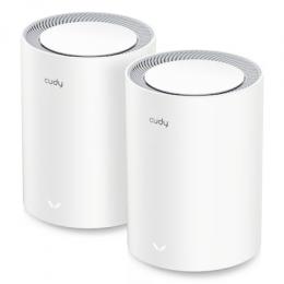 Cudy M3600 WiFi 7 Mesh System, 2er Set BE3600 Dual-Band, 2.0GHz Quad-Core CPU, 1x 1G WAN, 2x 1G LAN