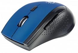 Curve Wireless Maus MANHATTAN USB, optisch, fnf Tasten plus Mausrad, 1600 dpi, blau