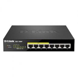 D-Link DGS-1008P Unmanaged Switch 8x Gigabit LAN (davon 4x PoE+), 60W PoE-Budget, Plug & Play