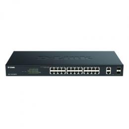 D-Link DGS-1100-26MPV2 Smart+ Managed Switch [24x Gigabit Ethernet Max PoE, 2x GbE/SFP Combo]