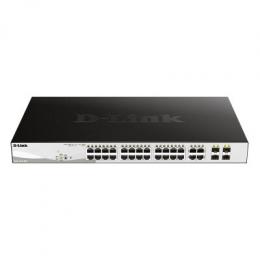 D-Link DGS-1210-28P Smart+ Managed Switch [24x Gigabit Ethernet PoE+, 4x GbE/SFP Combo]