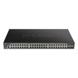 D-Link DGS-1250-52XMP/E Smart Managed Switch [48x Gigabit Ethernet PoE+, 370W, 4x 10 Gbit/s SFP+]