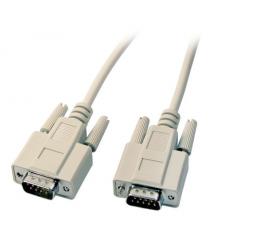 Datenkabel seriell 1:1, 2x DSub 9, St.-St., 5,0m, beige