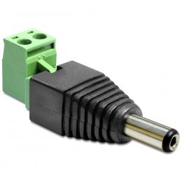 Delock Adapter Terminalblock > DC 2,1 x 5,5 mm Stecker 2-teilig