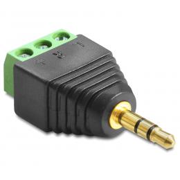 Delock Adapter Terminalblock > Klinke 3,5 mm Stecker 3 Pin