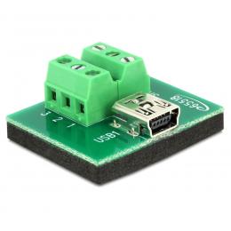 Delock Adapter Terminalblock > Mini USB Typ B Buchse
