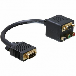 DeLock Adapter VGA Stecker zu VGA + 3X CZoll Buchse