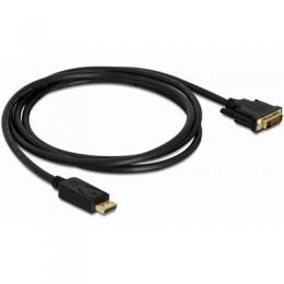 Delock Displayport-DVI Kabel, 2,0m, vergoldet, schwarz