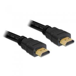 Delock High-Speed 10m HDMI-Kabel mit Ethernet, vergoldet [Schwarz]