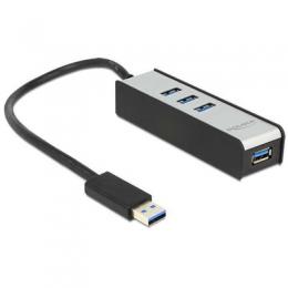 Delock USB-Hub [3.0, 4-Port, Aluline, Plug&Play]