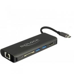Delock USB Typ-C 3.1 Dockingstation mit HDMI, LAN & USB Anschluss