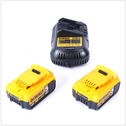 DeWalt Akku Starter Kit 18V DCB 105 P2 QW mit 2x DCB 184 Akku 5,0Ah + DCB 115 Ladegerät