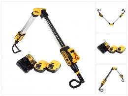 DeWalt DCL 045 P2 Akku Lampe LED KFZ Leuchte 12 / 18 V 1700 lm 0-360 Grad drehbare Halterung + 2x Akku 5,0 Ah + Ladegerät