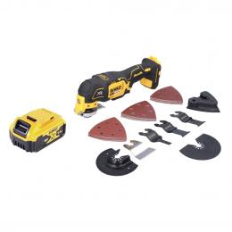DeWalt DCS 355 N Akku Oszillierer 18 V Brushless + 1x Akku 5,0 Ah + 29 tlg. Zubehör Set - ohne Ladegerät
