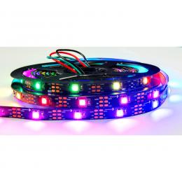 Diamex 5-m-LED-Streifen mit WS2812-kompatiblen-LEDs, 30 LEDs/m, schwarze Platine