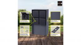 Die Bold Steckdosensäule 4-fach, Aluminium, IP44, Anthrazit