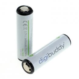 digibuddy Akku 18650 Li-Ion 2er Pack 3,7V - mit Schutzbeschaltung